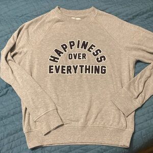Spiritual Gangster Gray Happiness Over Everything Sweatshirt, Medium GUC